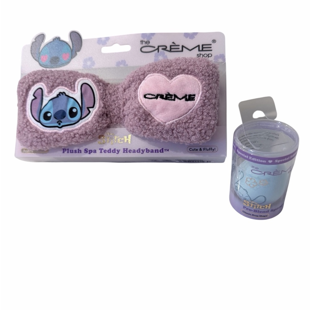The Crème Shop Limited Edition Stitch Plush Spa Headband and‎ Blender